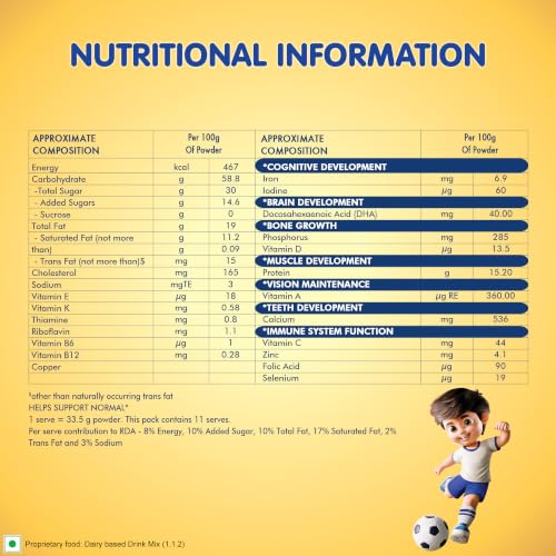 Image of Nangrow Nutritious Milk Drink Powder For Growing Children Toddler Aged 2-6 Years, Contains DHA, Rich In Protein & Vital Nutrients, Creamy Vanilla Flavor, Free Space Activity Book, 400g, BIB Pack