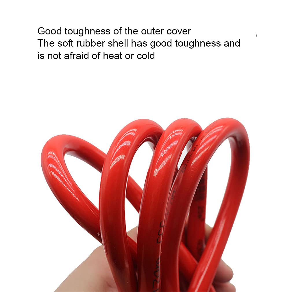 BAtlam Cables de Refuerzo para Coches diésel Pinzas de cocodrilo recubiertas de Zinc para Trabajo Pesado - Vehículos de Arranque Auxiliar, 3 M 25 mm 2,4 M (4 M)