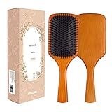 RHOS Wooden Paddle Hair Brush With Nylon Bristles for Men&Women-Large Wood Paddle Hair Brush for Det