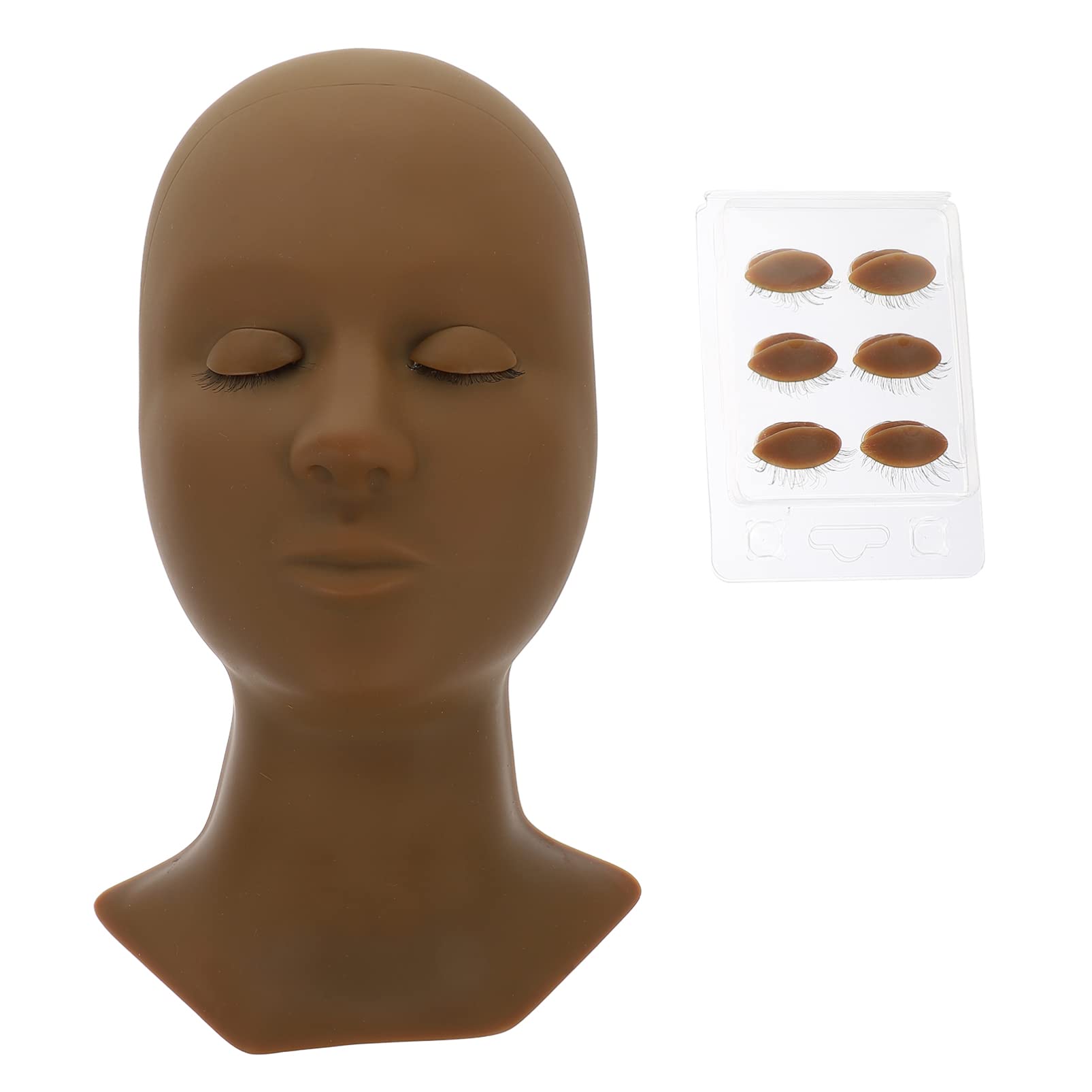 Healeved Tête De Mannequin Pour Extensions De Cils Simulateur Entraînement Pour Greffes Moule Affichage Réutilisable