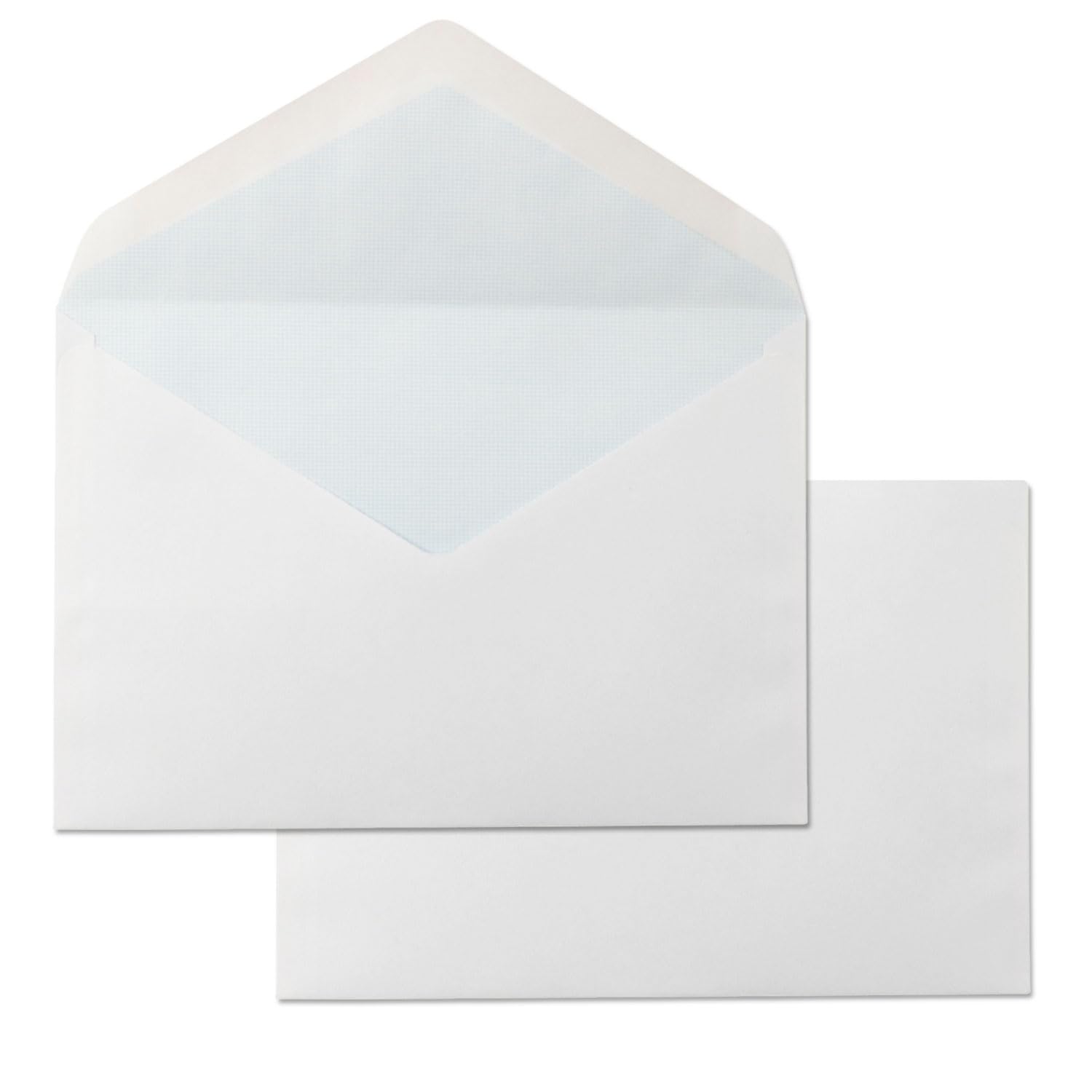 Paper Envelopes, White Paper, Standard Commercial Envelope 120 x 176 mm, White Paper Envelope with Gummed Closure for Invitations, Shipping or Storage · m-Office (1000 pcs, 4.724x6.) 929 inches