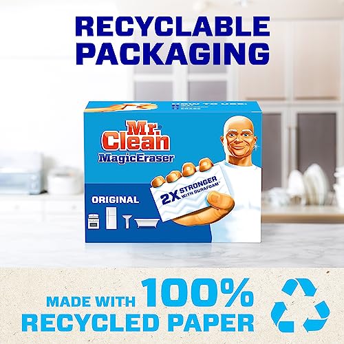 Mr. Clean Magic Eraser Original Cleaning Pads With Durafoam, White, 6 Count #TOP6