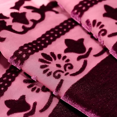 Burnout Velvet Kimono Cardigan for Women with Tassels, Elegant flower pattern,1 Size Fits All,Labor Day Shawl4