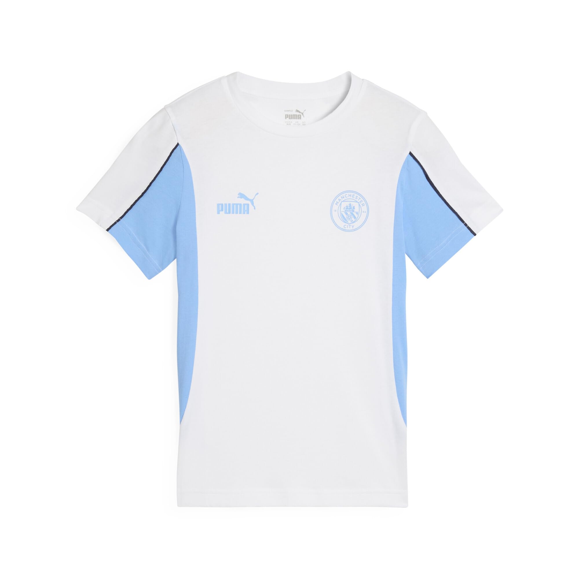 PUMA Mens Manchester City Football Archive T-Shirt White/Blue L
