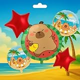 Balão Metalizado Capivara Cartelado – Foil Decorativo 1 Unidade por Cartela – Diversos Modelos (KIT CARTELADO capivara boia melancia)