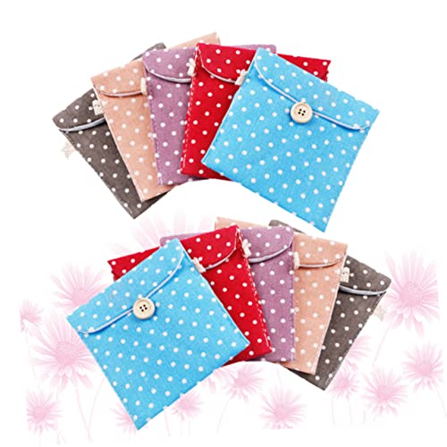 Bolsa de almacenamiento para toallas sanitarias de lino x10 piezas miniatura 2