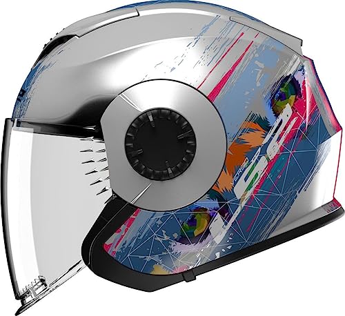 LS2, casco jet moto Verso Spring Silver blue, L