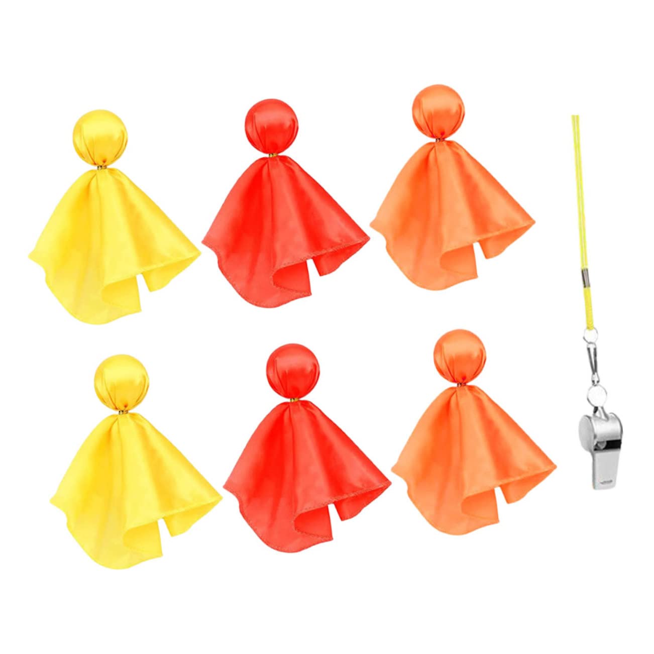 BRIGHTFUFU 7pcs Penalty Flag Kit Set for Football Games Referee Flagsff Soccer Corner Flags Set Flag Soccer Accessories
