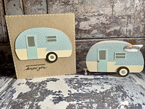 Matrice de decoupe Camper 3-D avec pliage integre pour carton epais Eileen Hull - 3