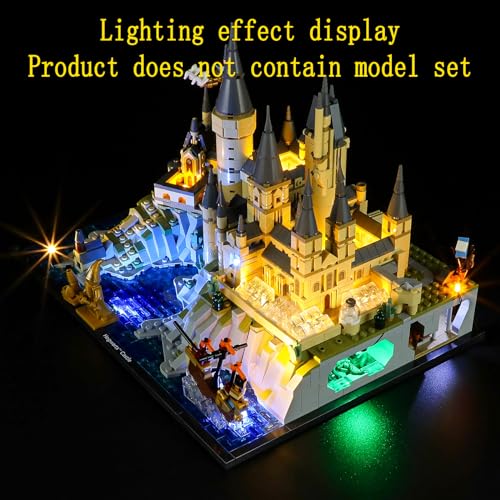 Image of GEAMENT 2023 LED Light Kit Compatible with Lego Harry Potter Hogwarts Castle and Grounds 76419 (Model Set Not Included)