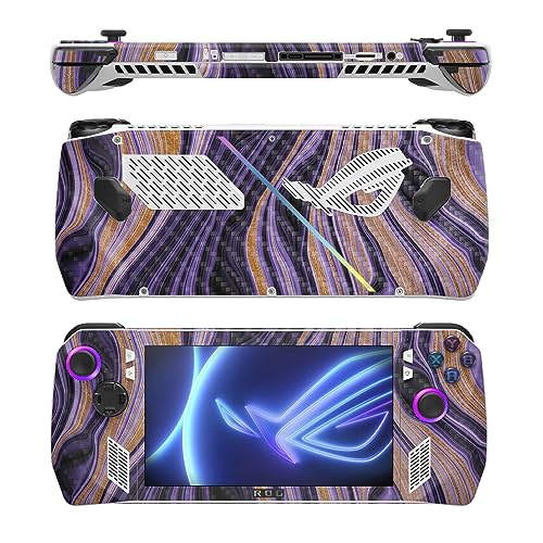 Image of MightySkins Carbon Fiber Skin Compatible with Asus ROG Ally - Purple Jewel | Protective, Durable Textured Carbon Fiber Finish | Easy to Apply