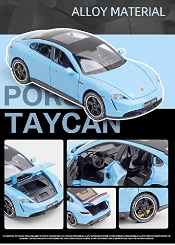 Image of DEOXY 1:32 Porches Metal Car Toy for Kids Alloy Pull Back Car with Fiction Powered Openable Doors & Light, Music Boys Gifts for Kids
