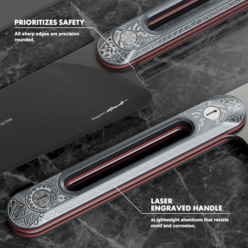 Image of Japanese Chef Knife 8 Inch: ZDF-905 Powder Steel, Ultra Sharp Kitchen Knife, Full Tang Professional Chef Knife with Interchangeable Laser-Engraved Handles, Purism Series