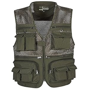 Flygo Mens Summer Outdoor Work Safari Fishing Travel Photo Vest with Pockets www.denim.fit