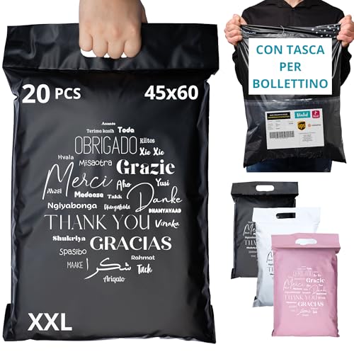 👕 [20 BUSTE XXL FORMATO GRANDE IDEALI PER LE TUE VOLUMINOSI SPEDIZIONI VINTED] - Le nostre buste ti consentiranno di spedire vestiti, scatole per scarpe, cartoni, riviste, borse e altri prodotti non fragili. Resistono a un peso massimo di 3 kg. Sono SENZA ODORE e possono essere facilmente conservate. Puoi persino usare le nostre buste postali come confezione regalo o per ringraziare in diverse occasioni.