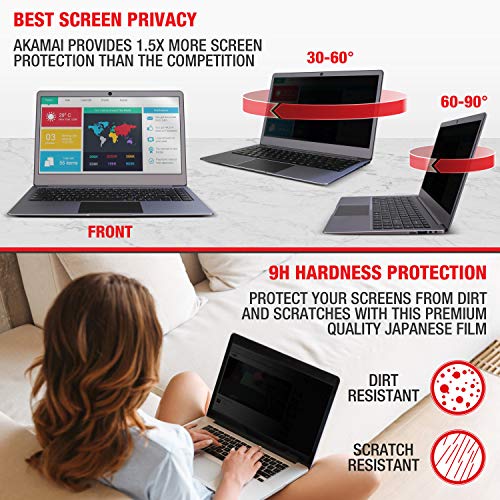 15.4 inch Akamai Computer Privacy Screen (16:10) - Blue Light Screen Protector - Laptop Anti Glare Screen Protector