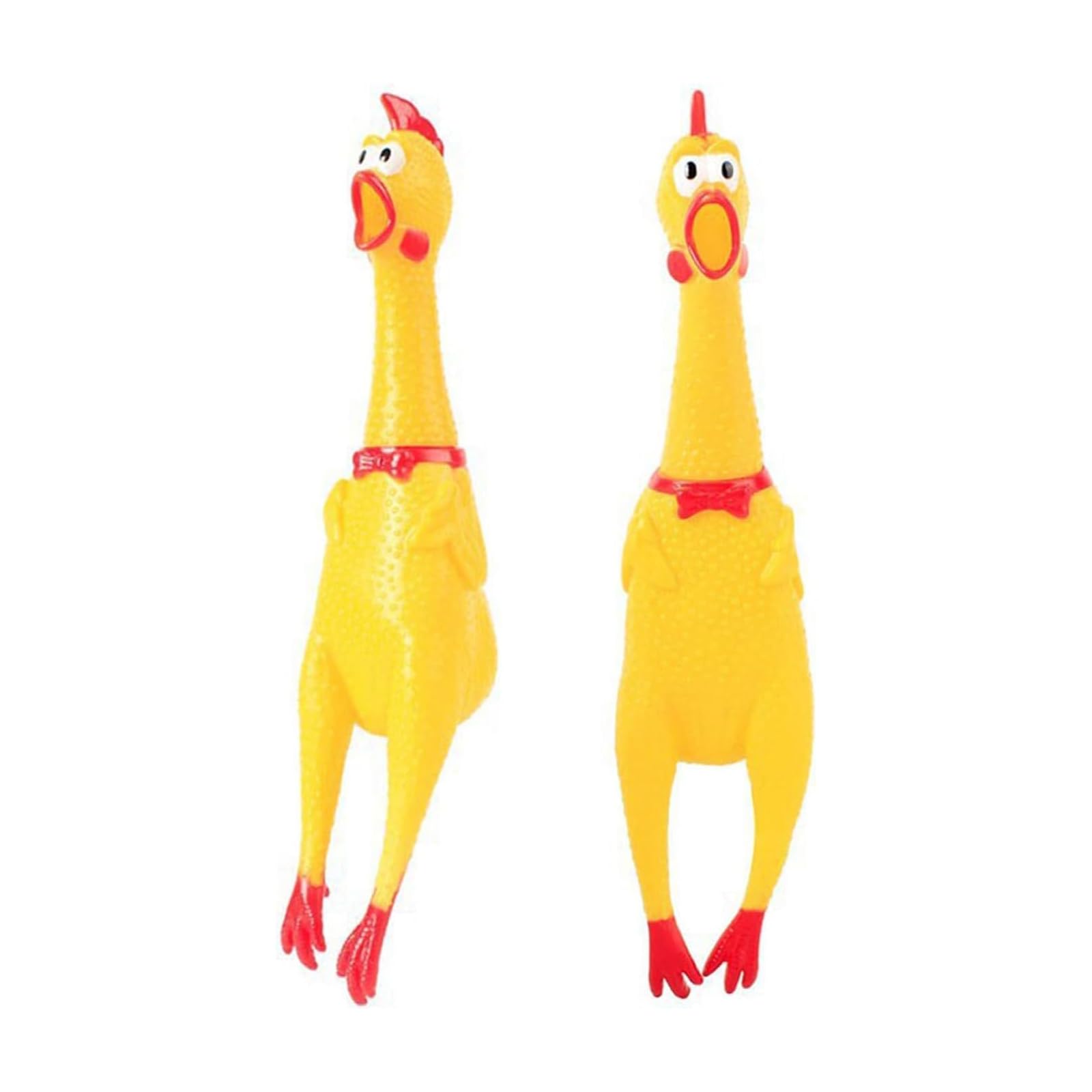 2 Pack Rubber Screaming Chicken Toy Yellow Rubber Squeaking Chicken Toy, Screaming Chicken Toy For Pets Funny Squeaky Chicken, Novelty and Durable, Chicken Toys, Chicken Toy, Turkey Dog Toy(16cm)