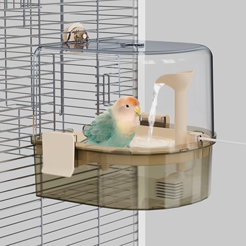 Bird Bath with Water Circulation System: Which 5 Will Transform Your Garden? 6 YOOSO WING Automatic Bird Baths for Cage – Indoor Parakeet Bath with Pump, Bird Shower with 2 Modes Running Water, Bird Cage Accessory for Pet Birds Conure Budgies Cockatiels Lovebird (Light Brown)