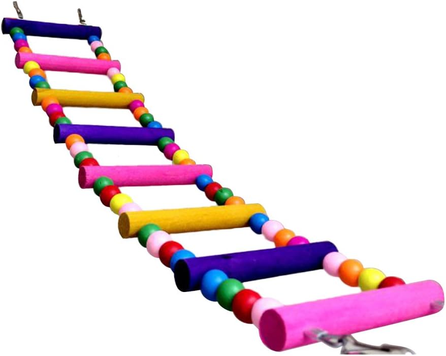 Hecoribe Parrot Supplies Climbing Scaling Ladder Swing Chew Toy New