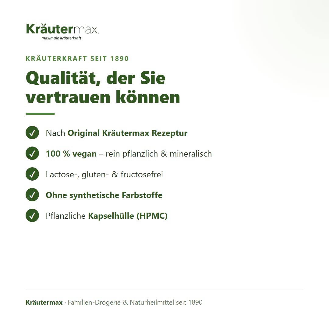 Kräutermax OPC Traubenkernextrakt und Vitamin C Kapseln, Hochdosiert mit Taurin, Kieselerde, Vegan, 90 Kapseln
