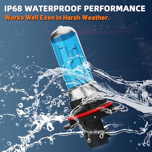 Image of Headlight Bulbs License Plate Lights Fit For Dodge Ram 1994-1998, 9007 High Low Beam + 880 Fog Lights Halogen Light Bulb + License Plate Lights, Pack of 6
