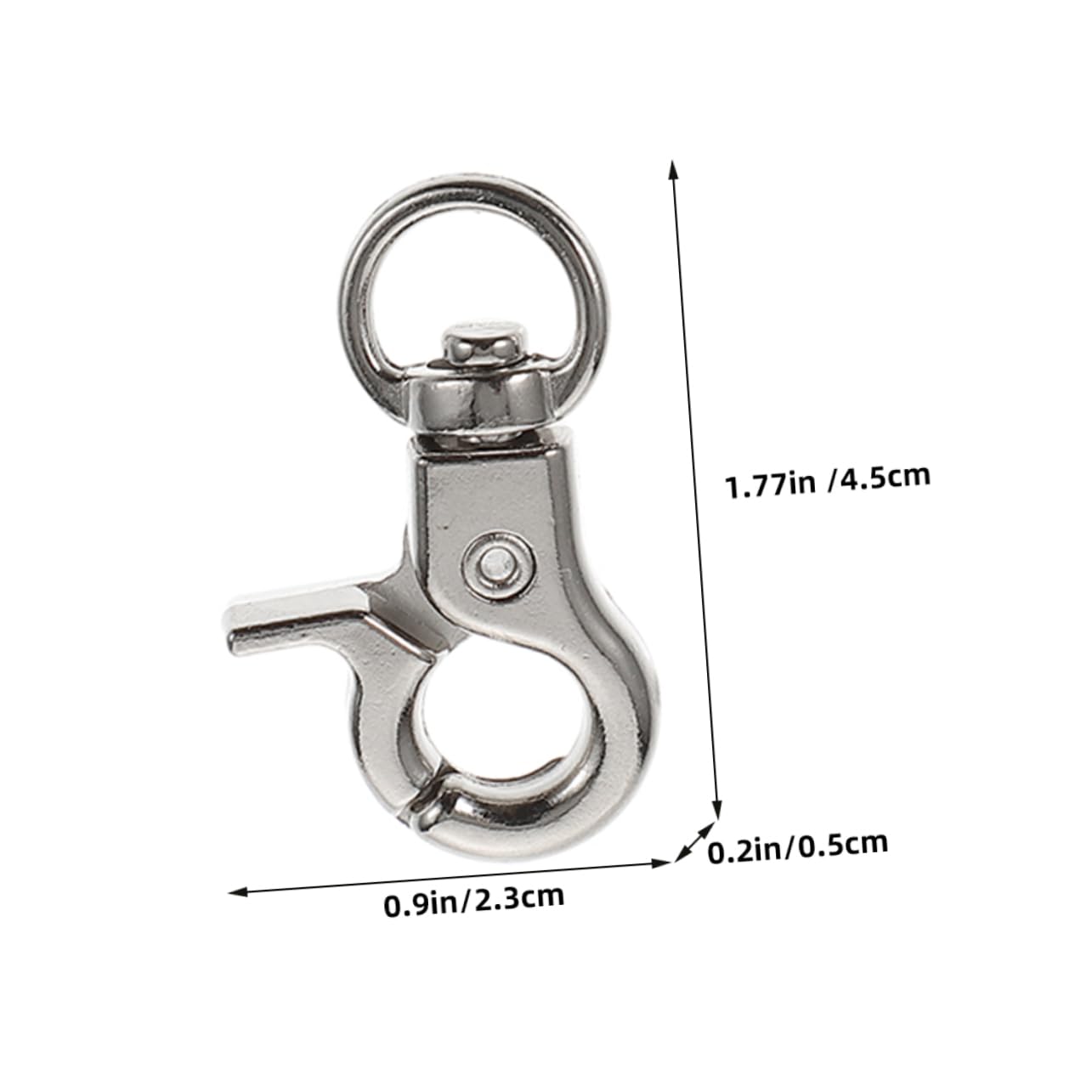 HOMSFOU 5 Series Gancho De Mosquetón Clip Giratorio Para Accesorios De Bolsas Para Mochilas Y Manualidades 10 Piezas X 5