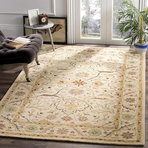 Image of 12x15 Ft Hand-Tufted Wool Area Rug - Oversized Carpet for Living Room, Hall, Office, Drawing Room - Soft & Durable Traditional Floor Rug (Multicolor)