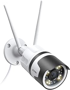 ZOSI 3MP WiFi Outdoor Security Camera Indoor Outdoor,WiFi IP Surveillance Camera for Home,80ft Color Night Vision,Two-Way Audio,Motion Detection,IP67 Weatherproof,Remote Access asin的图片