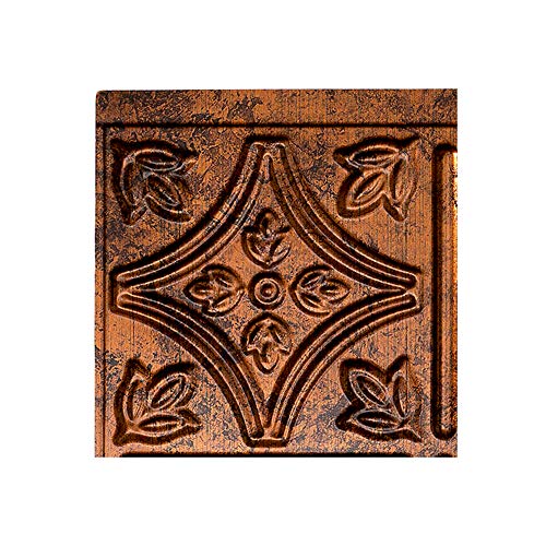 FASÄDE Traditional Style/Pattern 1 Decorative Vinyl Backsplash Panel in Moonstone Copper (6X6 Inch Sample)