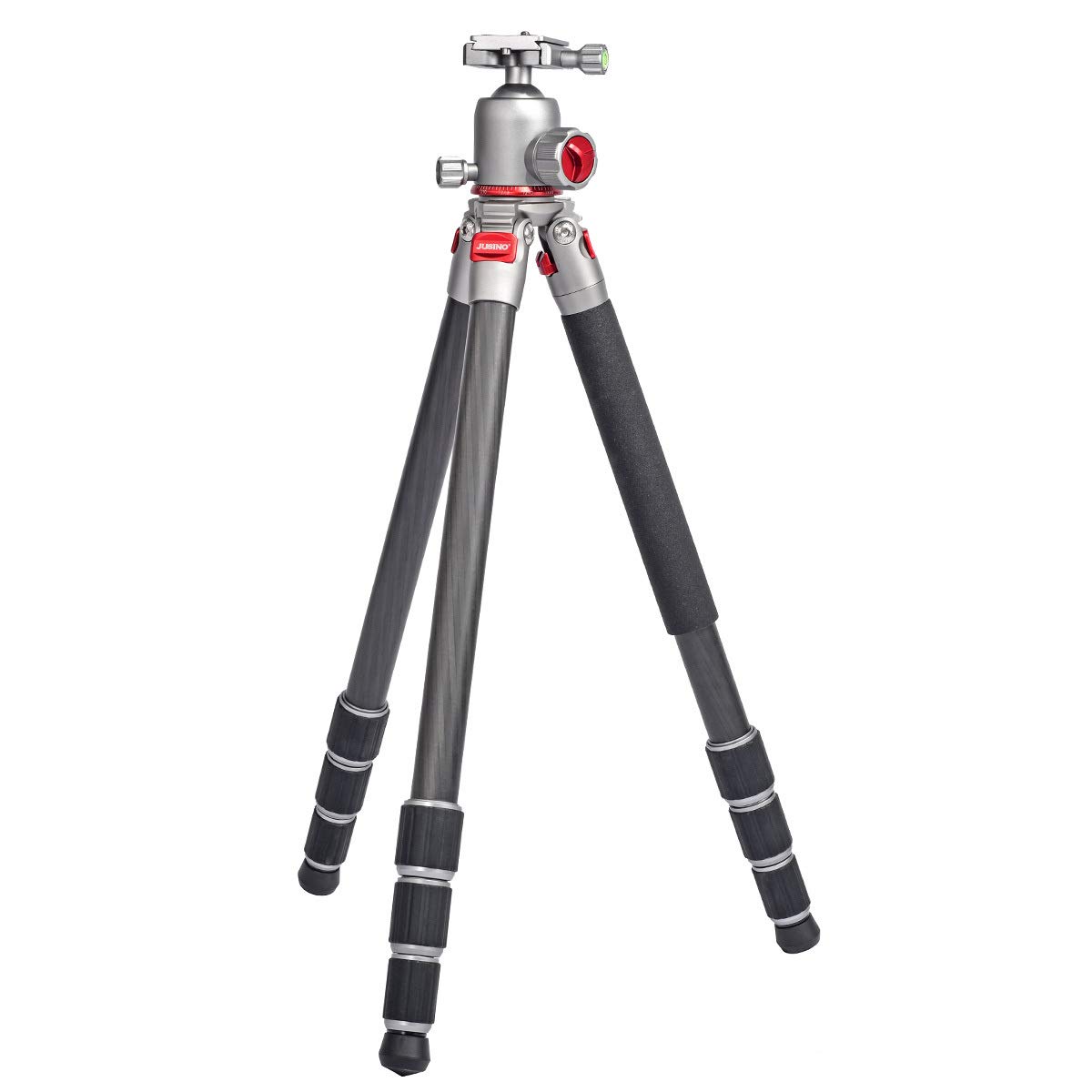 JUSINO Leichtes Karbon Fotostativ mit Kugelkopf Stativ bis 138cm/12kg AF-254C+FGS-36