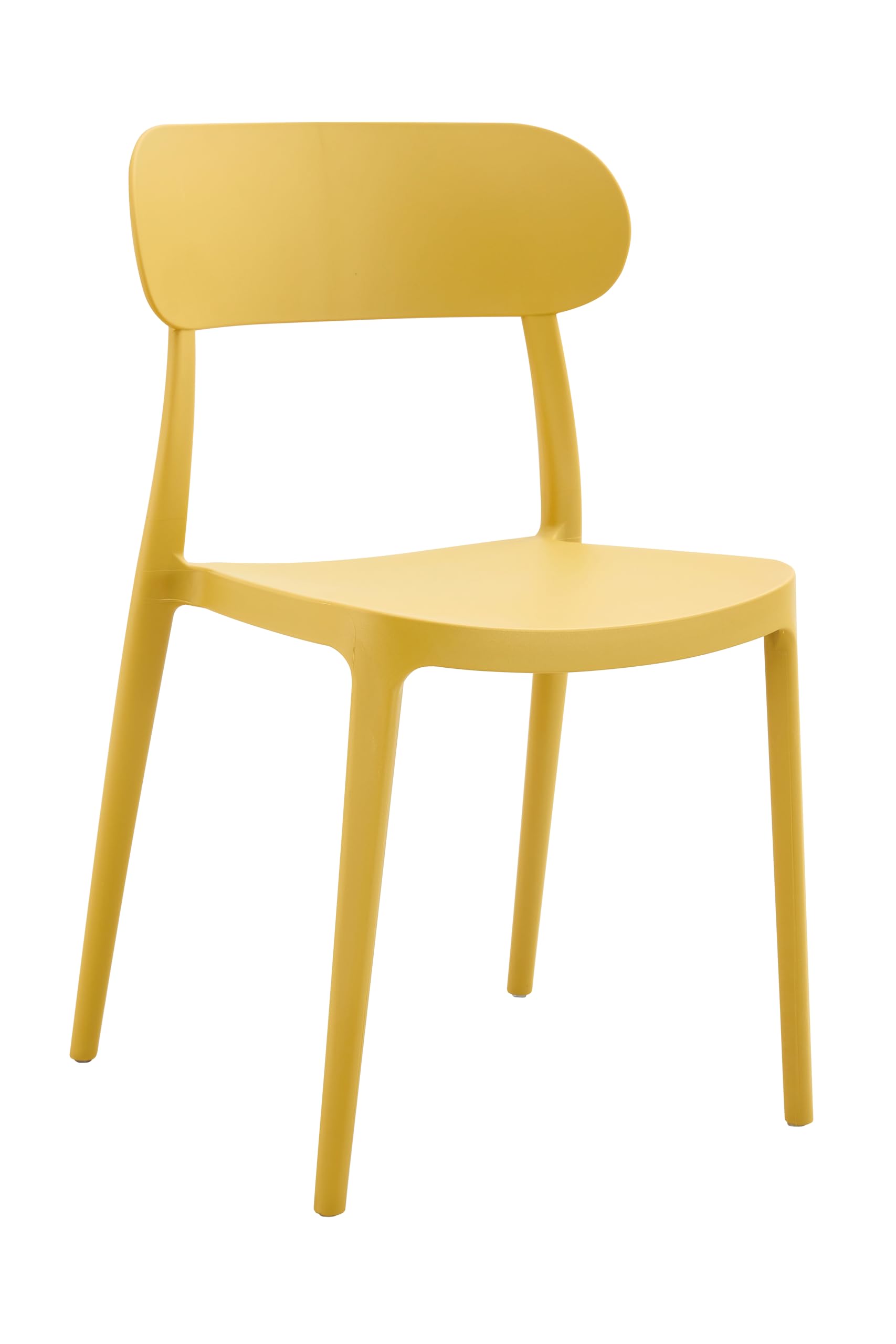 METRO Professional Silla de Jardín Gastro, Plástico/Fibra de Vidrio, Apilable, para Exterior, Amarillo Mostaza