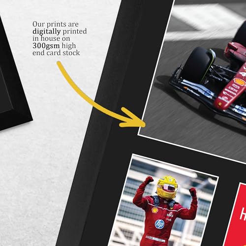 Foto de Lewis Hamilton Ferrari enmarcada A4 para decorar salones de F1 5