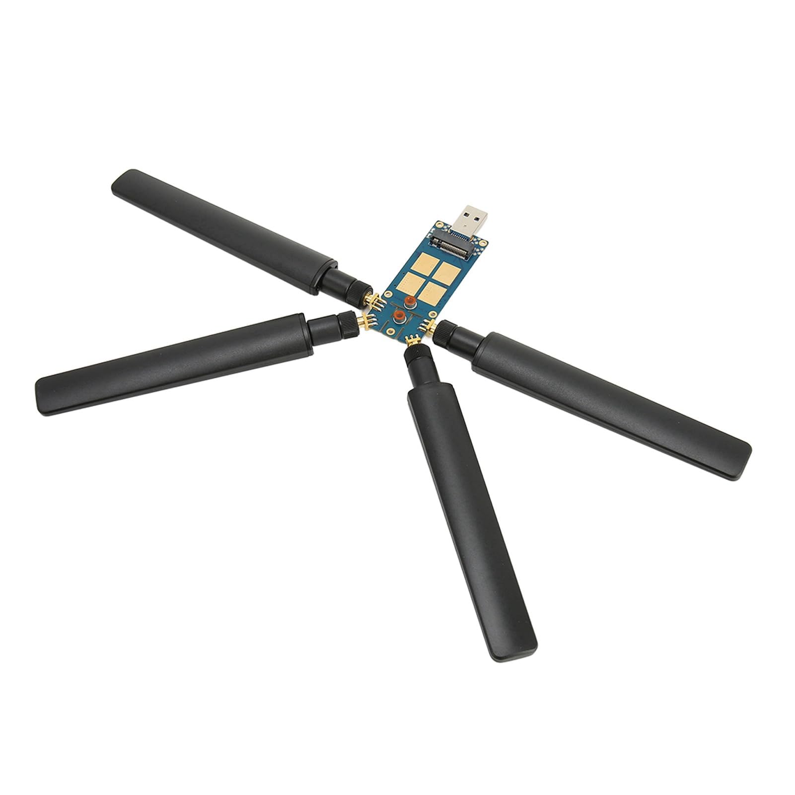 Cuifati Scheda di Espansione Dongle 5G, Adattatore USB 3.1 a M.2 Key B con Interfaccia Antenna 4 SMA e Piastra di Dissipazione del Calore, Modulo 5G Ad Alta velocità per Quectel SIM82XX RM50XQ, Lega