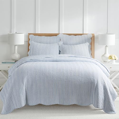 Levtex Home - Martha Stripe Quilt Set - Full/Queen...