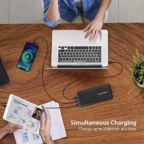Portable Charger RAVPower 26800mAh 30W PD USB C Power Bank High-Capacity Power Delivery External Battery Pack with Fast Recharged for MacBook Air iPad iPhone 12 11 Pro Max SE S10 Nintendo Switch