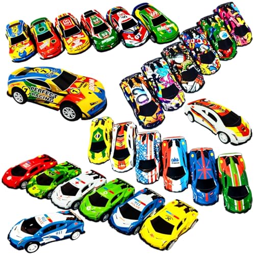 Image of 2 Unbreakable Racing Mini Diecast Car Models Set for Kids Pull Back Vehicles Metal Alloy Car Play Set for Kids, Unique Toys, Best Birthday Gift, Diwali Gift, Khilona for Boys