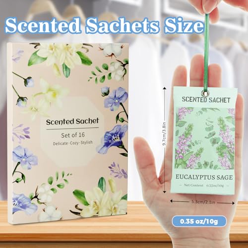 Image of STRN Scented Sachets for Drawer and Closet, 16 Packs 4 Scents Long-Lasting