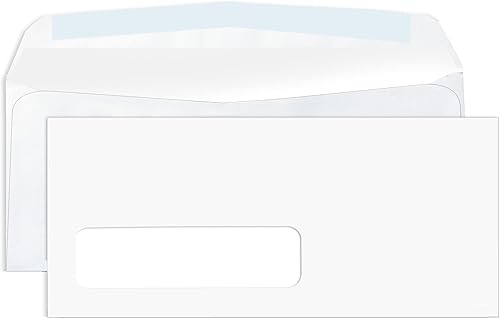 100 sobres para ventana izquierda 10 cierre engomado tamaño 4-18x9-12 pulgadas 24 libras 100 unidades 35421