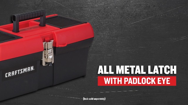 CRAFTSMAN Tool Box, Lockable, 16 in., Red/Black (CMST16901