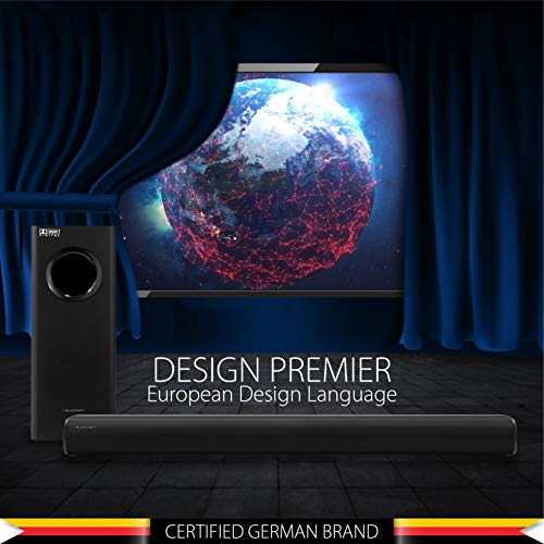 Image of Blaupunkt Germany's SBW-03 160 Watt 2.1 Channel Wireless Bluetooth Soundbar with Dolby (Black)