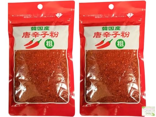 【2袋セット販売】 志立 韓国産 唐辛子粉 粗 80g 粉唐辛子 とうがらし オリジナルポケットティッシュ付き