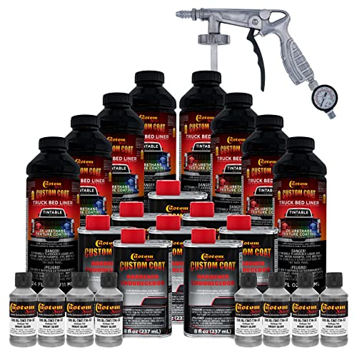 Image of Custom Coat Bright Silver 2 Gallon Spray-On Urethane Truck Bed Liner Kit