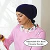 Kellegour 5 Pièces Bonnet sous Hijab,Réglable Islamique Musulman,Bonnet de Hijab Musulman Islamique,Réglable sous écharpe avec Fermeture à Attache pour Femmes(Blanc,Teint,Marine,Noir,Ros) #4