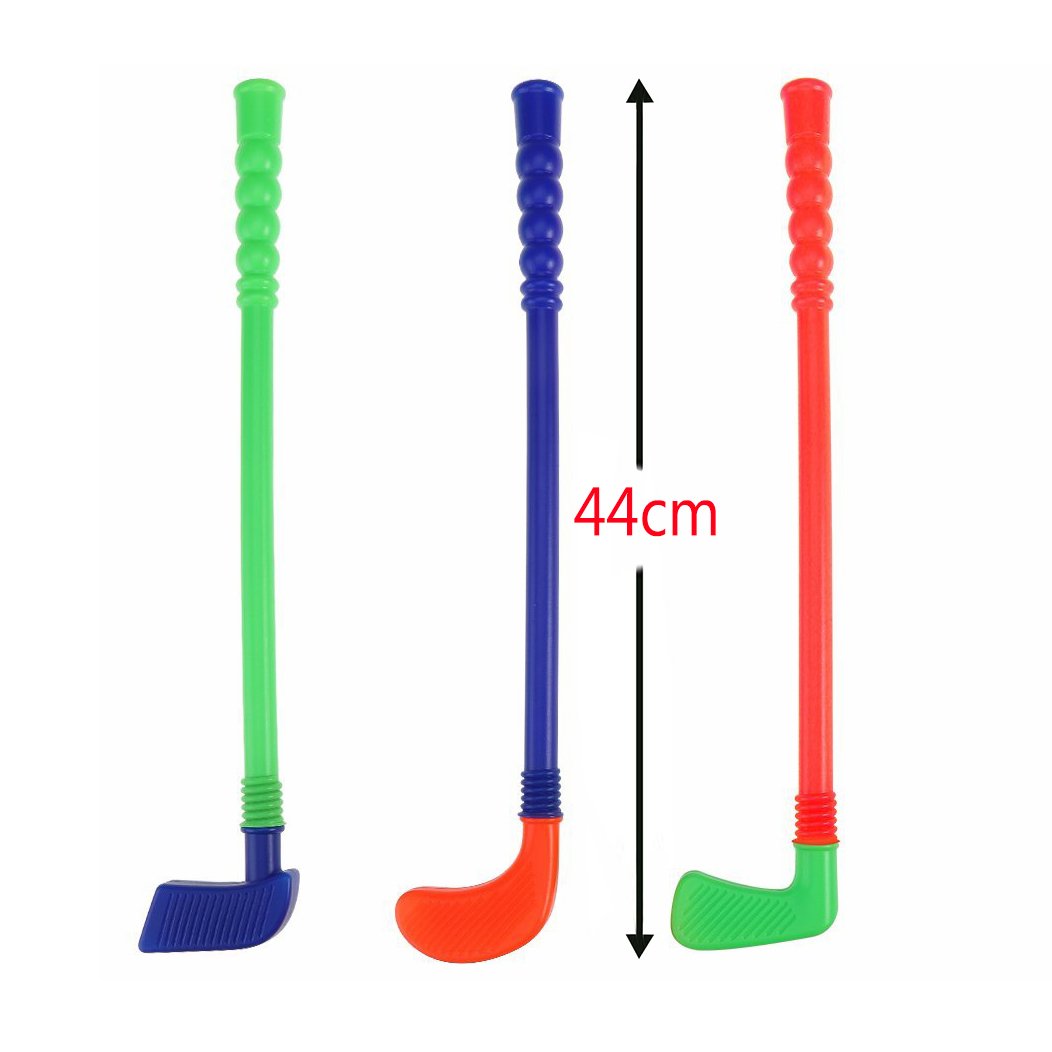 Ensemble de Golf Jouet pour Enfants, Mini Golf en Plastique Jeu de Balles Enfants Plein Air Jouet de Sport