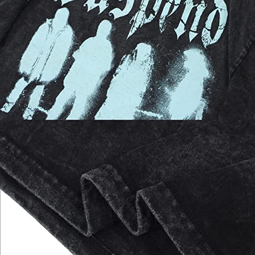 Vamtac Oversized Graphic Tees for Men Y2k Vintage Graffiti Short Sleeve Streetwear Tops Tshirt Unisex
