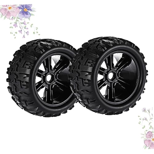Roues pour voitures télécommandées IMIKEYA de 2 pièces noires - 5