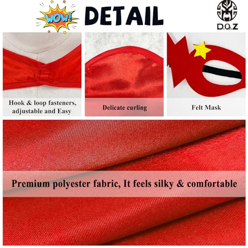 Image of D.Q.Z Superhero-Capes for Kids 20 Sets Children-Superhero Capes and Masks for Super Hero Toys Birthday Party Dress Up Costume