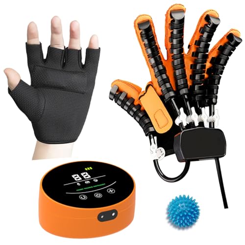 XNKLPY Guantes De RehabilitacióN RobóTicos para Entrenamiento Diario Ayudas para RehabilitacióN De Accidentes Cerebrovasculares En La Mano Equipo Fisioterapia(Size:Mano Derecha XXL,Color:A)
