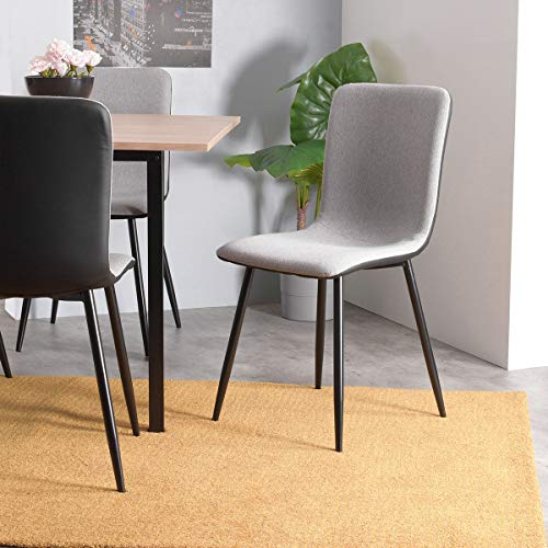 Coavas Dining Chairs Set of 4, Kitchen Chairs with Fabric Cushion Seat