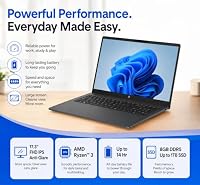 HP OmniBook 3 17.3" FHD IPS Large-Screen Business Laptop, Powerful AMD Ryzen Quad-Core Processor, 8GB DDR5 Memory, 512GB SSD, Radeon 610M Graphics, Backlit Keyboard, FHD Webcam, Windows 11 Home — image 9